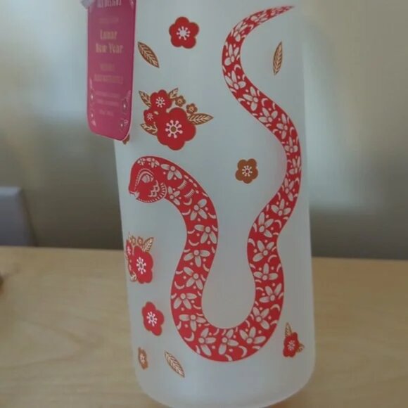 Lunar new year 2025 Year Of The Snake Glass Bottle with straw Brand New - Picture 8 of 9